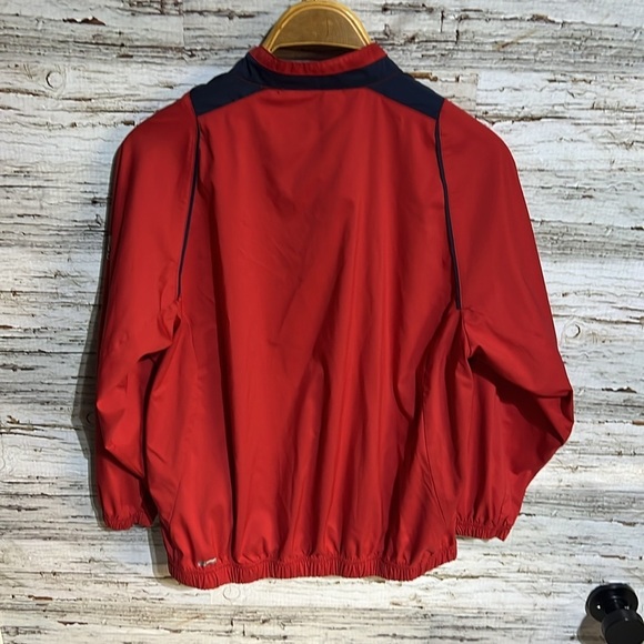 🏁 Adidas red  crop wind breaker jacket size large - Picture 5 of 6